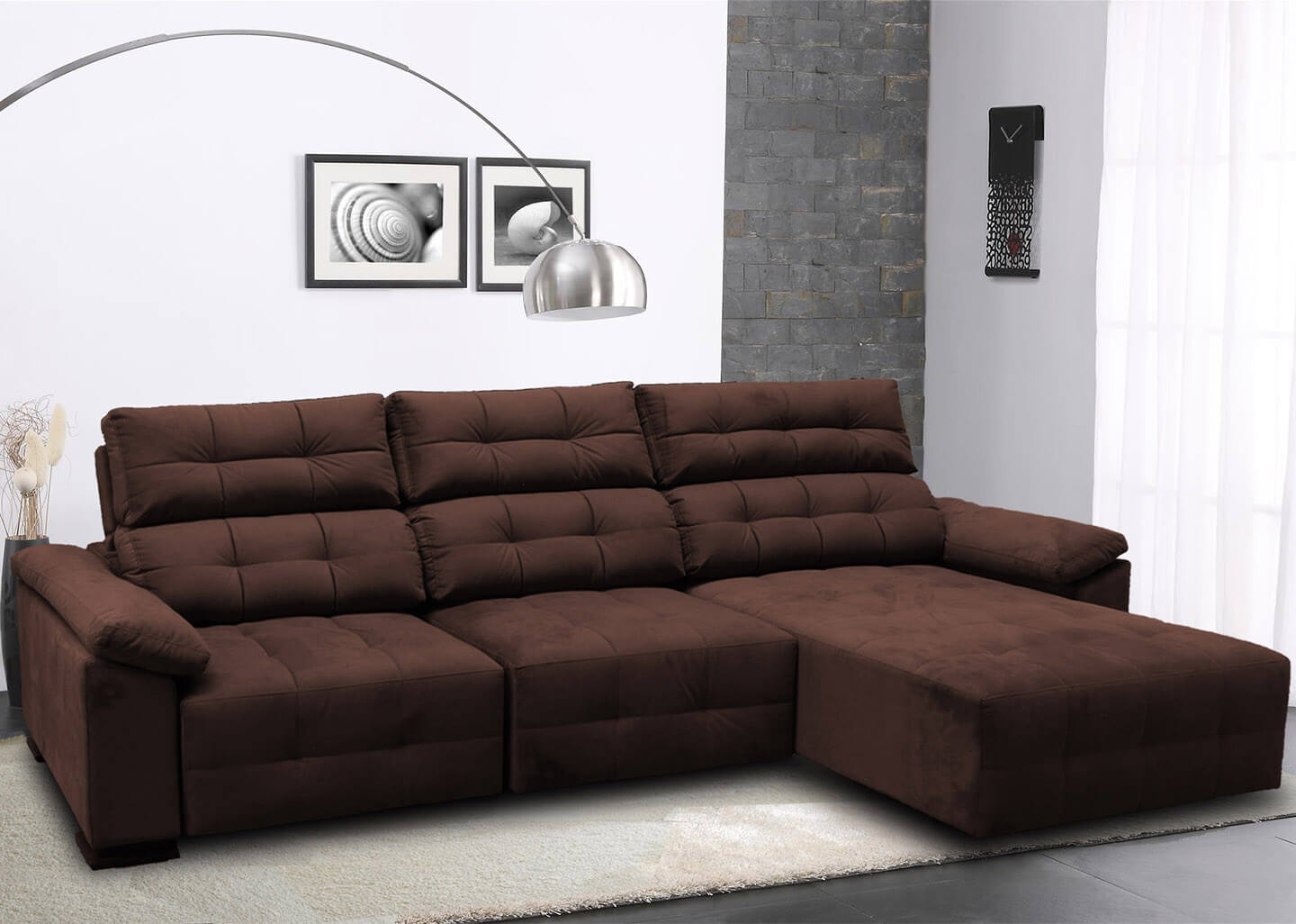 Sofa Retratil 3 Lugares Reclinavel | Awesome Home
