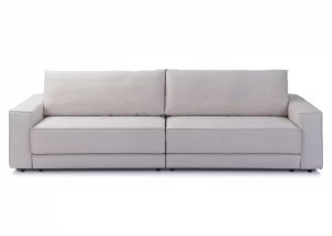 Sofá de 2 Lugares Assento Retrátil 2,85m Revestimento sarja Creme - RET001